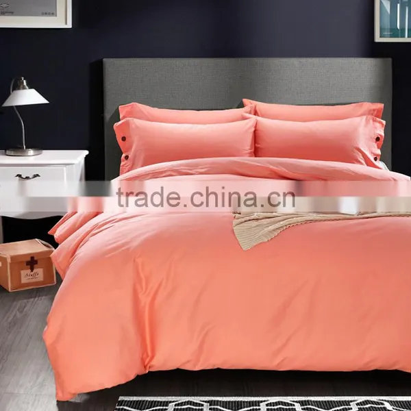 Pure Color Bed Sheets 100% Cotton Sheets Bed Bedding Set photo-2