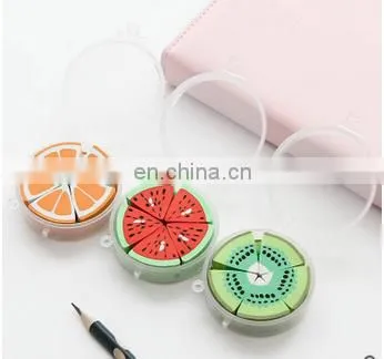 10 PC/box Creative Cartoon Stationery Lovely Fruit Eraser Learn Office The School Supplies