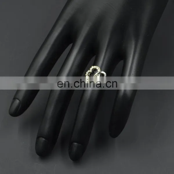 MCR-0008 In Stock Fashion Wedding Wholesale Latest Double Heart Design Ring for Girls photo-4