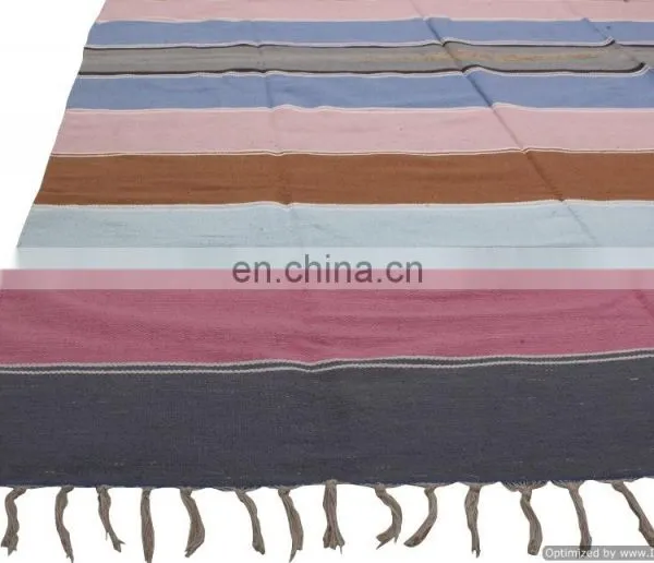 Indian Cotton Rugs Ethnic Hand Woven Dariya Decorative Handmade Carpet Beach Throw photo-3