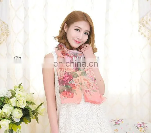Popular Summer Scarf Fashion Style Chiffon Sillk Scarf photo-4
