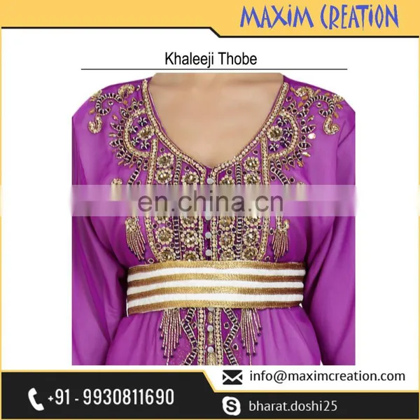 Moroccan Khaleeji Thobe With Exclusive Embroidery Design Perfect For Any Occasion 6561 photo-2