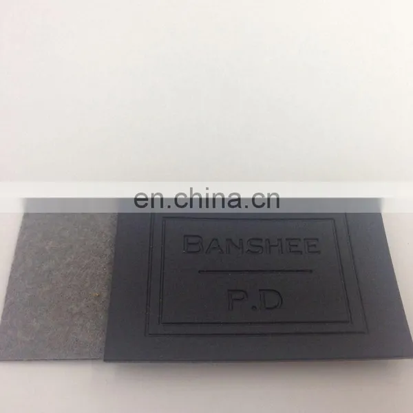 Custom Fashion Collection Shiny PU Metal Logo Tags Fake Designer Jeans Labels Leather Patches For Luggage Handbag Clothing Pants photo-5