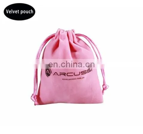 2017 Hot Custom Pink Velvet Pouch for Jewelry Supplier
