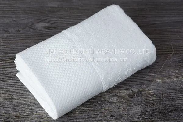 Wholesale Cheap 100% Cotton Dobby White Hotel Hand Towel photo-3