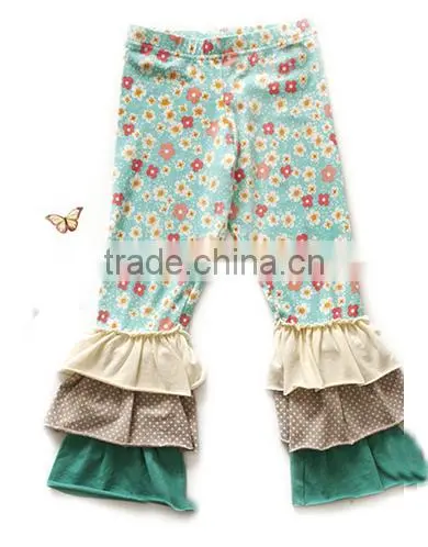 2014 Hot Sale! Cheap Baby Girl's Cotton Pants For Kids Ruffle Pants Girls Ruffle Leggings Childrens Boutique Clothing photo-4