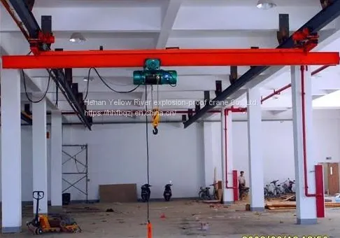 2T Span 12m Suspended Single Girder Eot Crane Remote Control Single Speed,Electric Hoist Suspension Crane