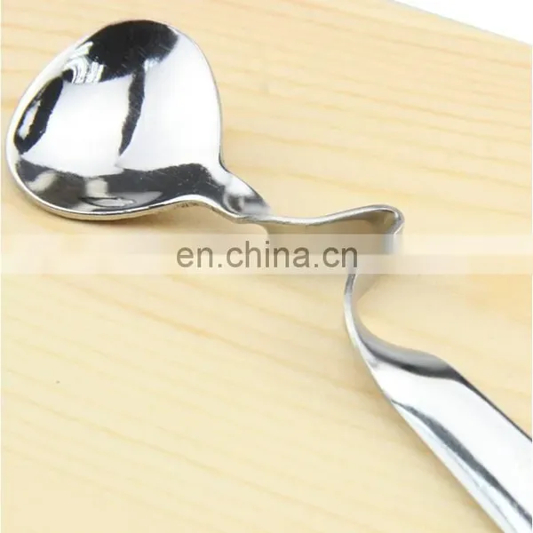 Stainless Steel Honey/Jam Spoon, Unique Design Flatware Curved Honey Stainless Steel Spoon For Honey photo-4