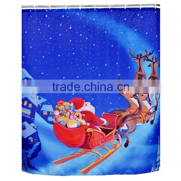 Christmas Series Design Digital Printing Shower Curtain photo-4