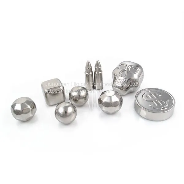 Amazon Hot Selling 304 Stainless Steel Ice Cubes Customized Whiskey Chilling Stones With Tongs Chill photo-4