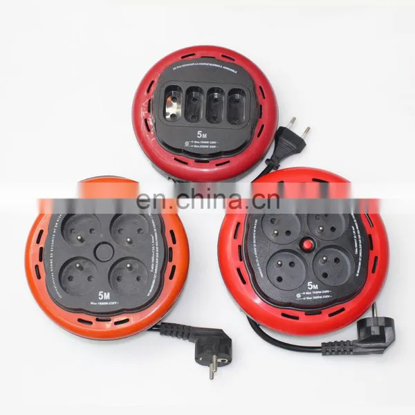 Ingelec Brand 4 Gang French Round Extension Cable Reel Socket With photo-5