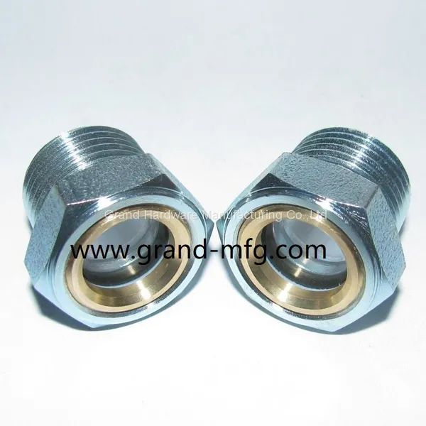 MNPT Thread 3/8 3/4 Compressor Oil Sight Glass for Pump Brass Oil Levels Indicator photo-3