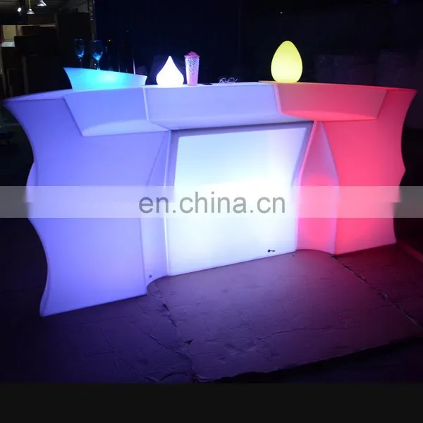 Color Changing Led Straight Bar Design Led Mobile Bar Portable Cocktail Waterproof Led Bar Counter photo-2