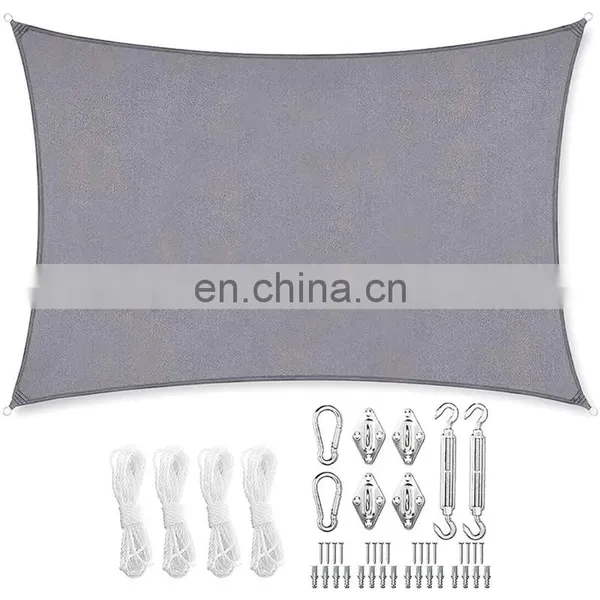 Waterproof Rectangle Sun Shade Sail Canopy Awning Shelter Fabric Canvas