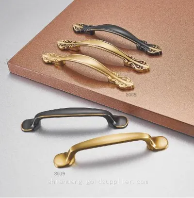 Furniture Hardware Fittings Luxury Style Bronze Brass Zinc Alloy Cabinet Kitchen Wardrobe Drawer Dresser Door Pull Handles