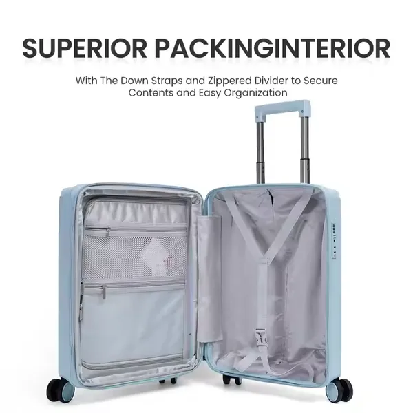 Luxury 20-24-28inch PP Trolley Luggage Sets With Dry and Wet Seperation Bag photo-5