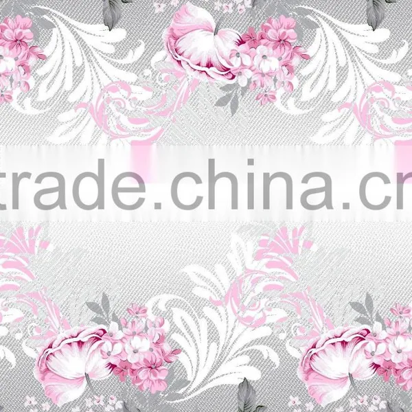 Floral 100% Polyester Microfiber Bedsheet Fabric for Home Textile