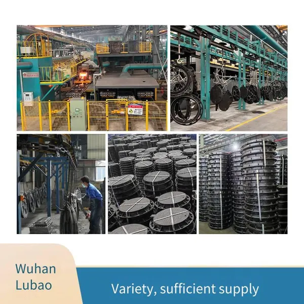 Lubao Manufacturer of Ductile Iron Round Manhole Covers 1000*1150 for Municipal Roads C250 Rain and Sewage on the Road photo-4
