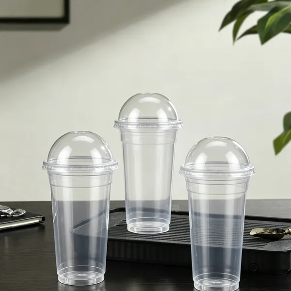 Custom Clear PET Plastic Beverage Juice Bottle 400ml With Lid Cap photo-5