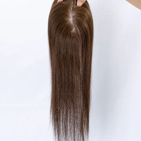 Findingdream 3x5 Dark Brown Human Hair Topper for Women photo-3