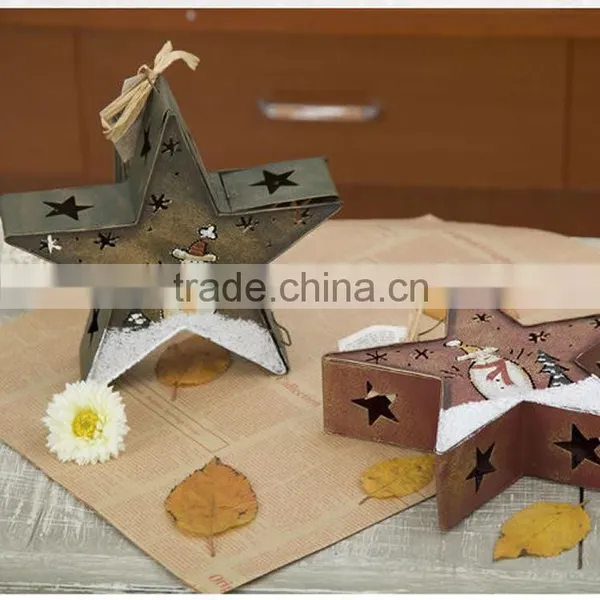 Wholesale Wooden Craft,Small Christmas Ornament Hanging Star Decoration photo-5