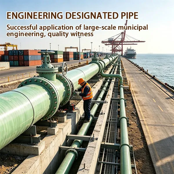 Tubería de Fibra de Vidrio de Alta Tenacidad y Resistencia al Impacto, Tubería GRP para Ingeniería de Construcción