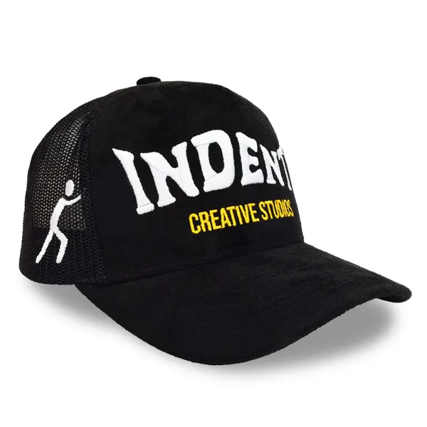 Custom High Crown Suede Mesh Trucker Hats With Embroidered Logo photo-3