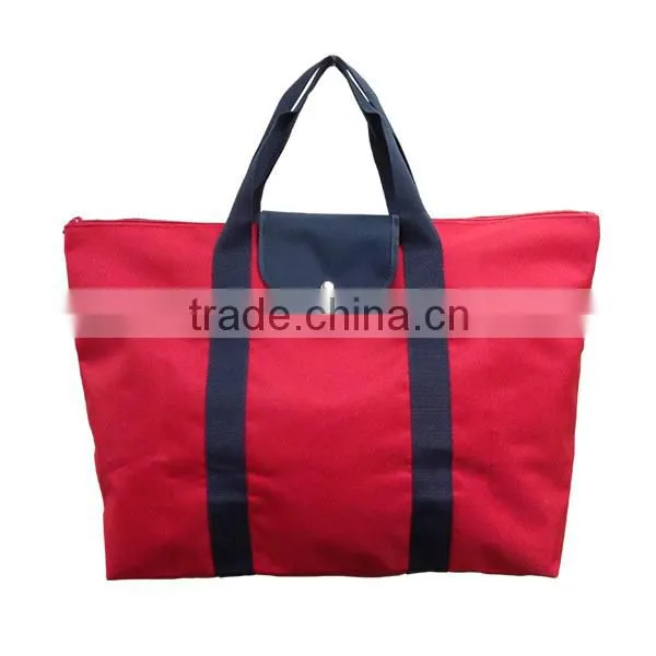 Red Polyester Folding / Foldable Shopping Bag photo-2