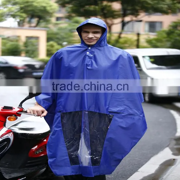 Eco-friendly Oxford Fabric Long Pvc Raincoat for Motorcycle Riders photo-3
