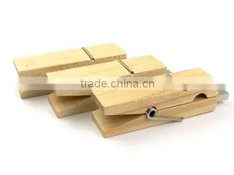 New Design Wooden Clothes Peg Usb Flash Drive photo-4