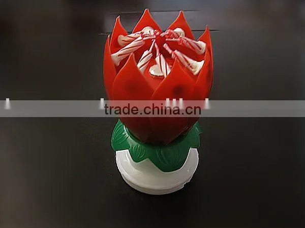 Lotus(flower) Birthday Music Candle