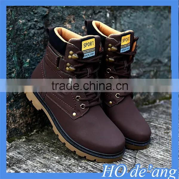 Hogift 2015 New Winter Warm Casual Boots Male British Fashion High-top PU Leather Men's Boots MHo-113 photo-3