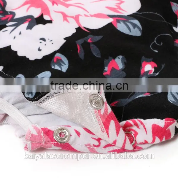 Wholesale Children's Boutique Clothing Floral New Born Baby Romper photo-6