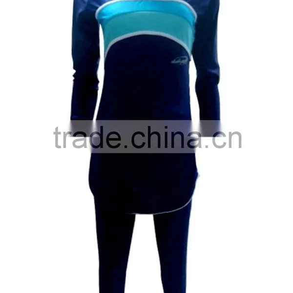 Muslim Women Swimwear Beach Kaftan Plain Jogging Suits photo-5