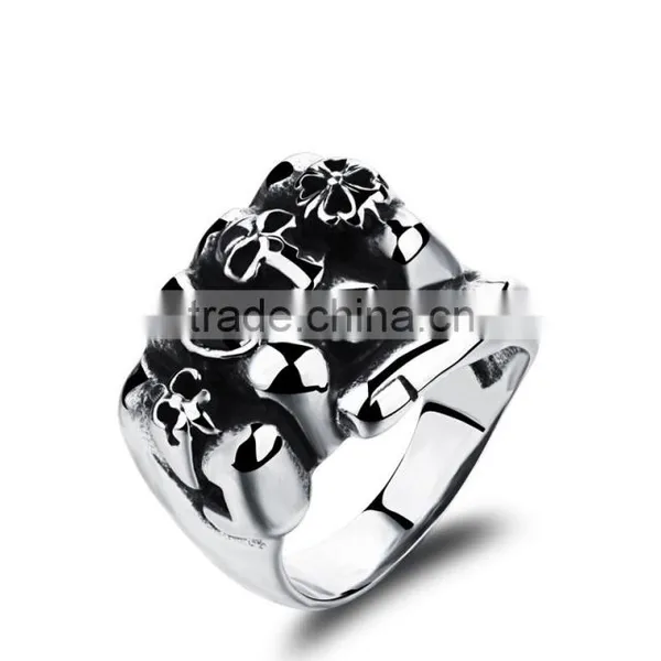 New Products 2016 316L Stainless Steel Terminator Skull Ring for Men photo-2