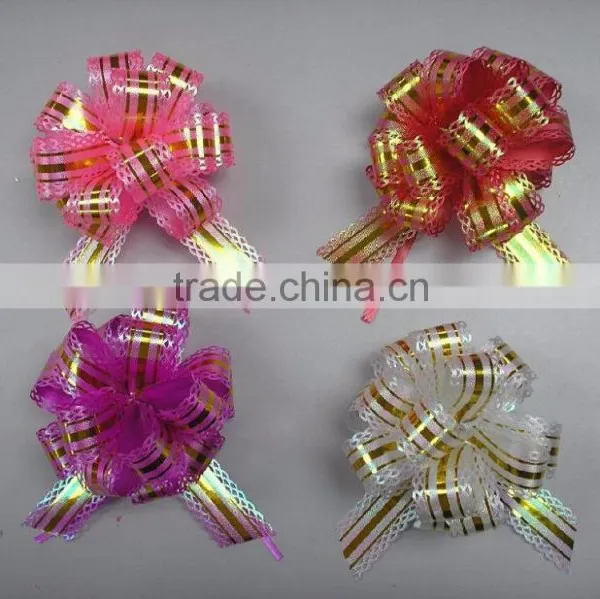 Pre-made Satin Ribbon Pull Bows for Wedding Decoration photo-2