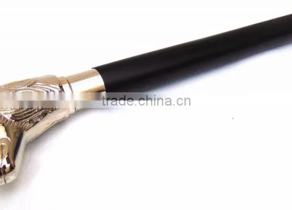 Beautiful Brass Lion Handle Walking Stick/Stylish Antique Walking Stick/Black Wood Walking Stick Wk1119 photo-3