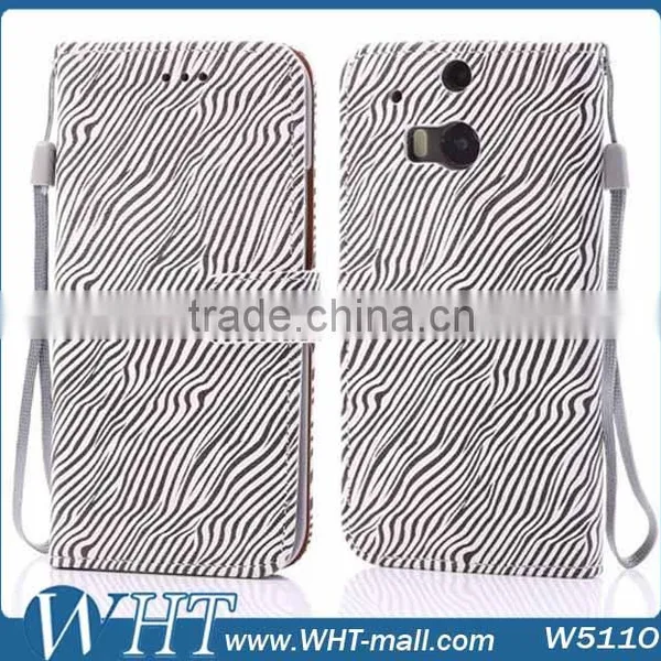For HTC One 2 M8 Leather Case Zebra Luxury Mobile Phone Accessories photo-4