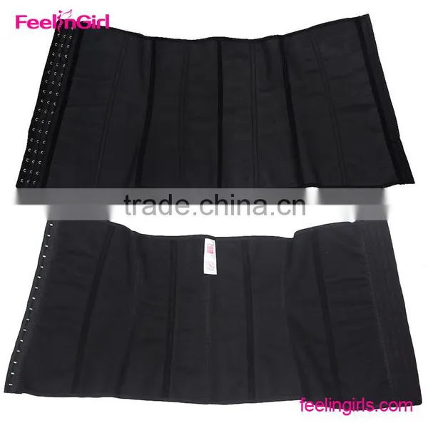 Black 3Hooks Strap Colombian Latex Waist Cincher Quality Choice photo-4