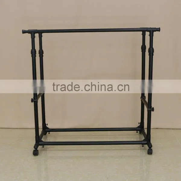 Adjustable Metal Display Hanging Rack With Wheels photo-2