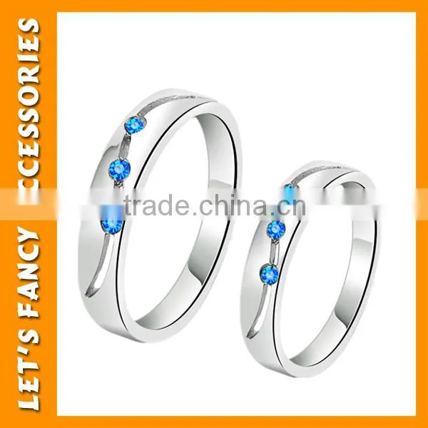 925 Sterling Silver Rings In White Zircon Lots Sterling Couple Silver Rings PGRG0102 photo-6