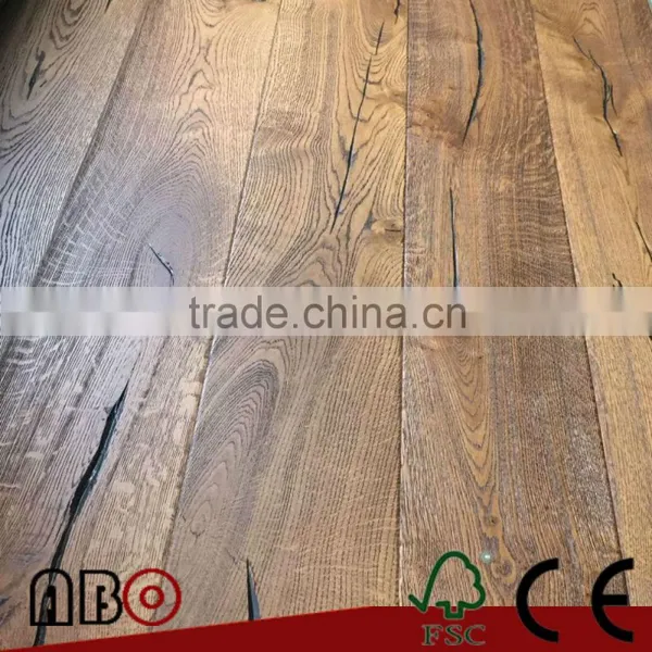 Distressed White Oak Multilayer Engineered Wood Flooring CDE Grade photo-2
