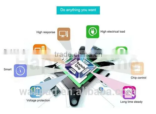 Wallpad LED Black Crystal Glass 110~250V US/Australia Standard 1 Gang Electrical Digital Remote Control Touch Light Switch photo-4