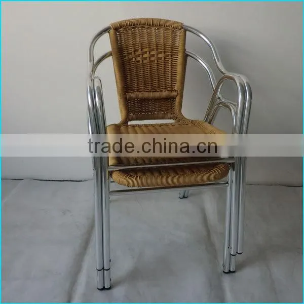 Double Tube Aluminum Rattan Chair photo-6