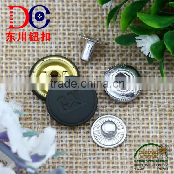 Brand Custom Logo Metal Snap Button for Leather Jacket