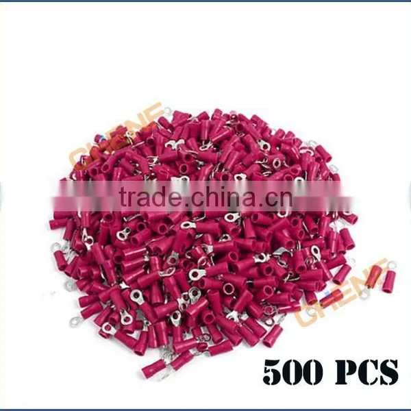 China Manufacture Red Copper Insulated Ring Terminals RV1.25-3.2 photo-5