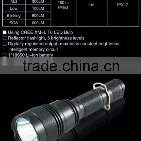 F18 High Power Best T6 Police Rechargeable Bright Most Powerful Flashlight Torch photo-5