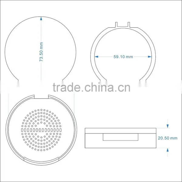 Round Shape Plastic Empty Compact Loose Powder Case With Mirror photo-4