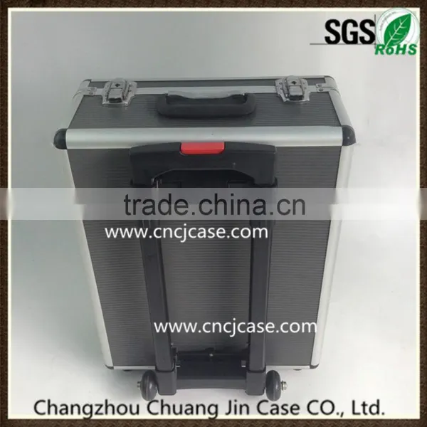 Gray ABS Aluminum Trolley Case With Line Fabric With 6 Years Production Experience photo-4