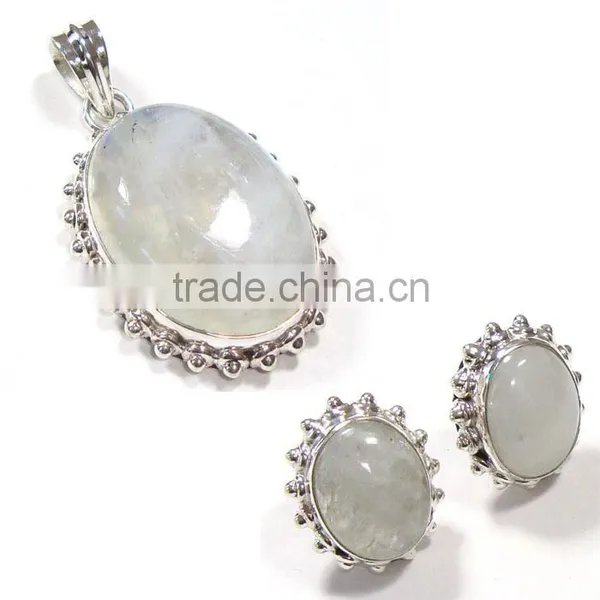 Rainbow Moonstone Jewelry 925 Sterling Silver Jewelry Wholesale Jewelry Sets Silver Jewelry for Girls